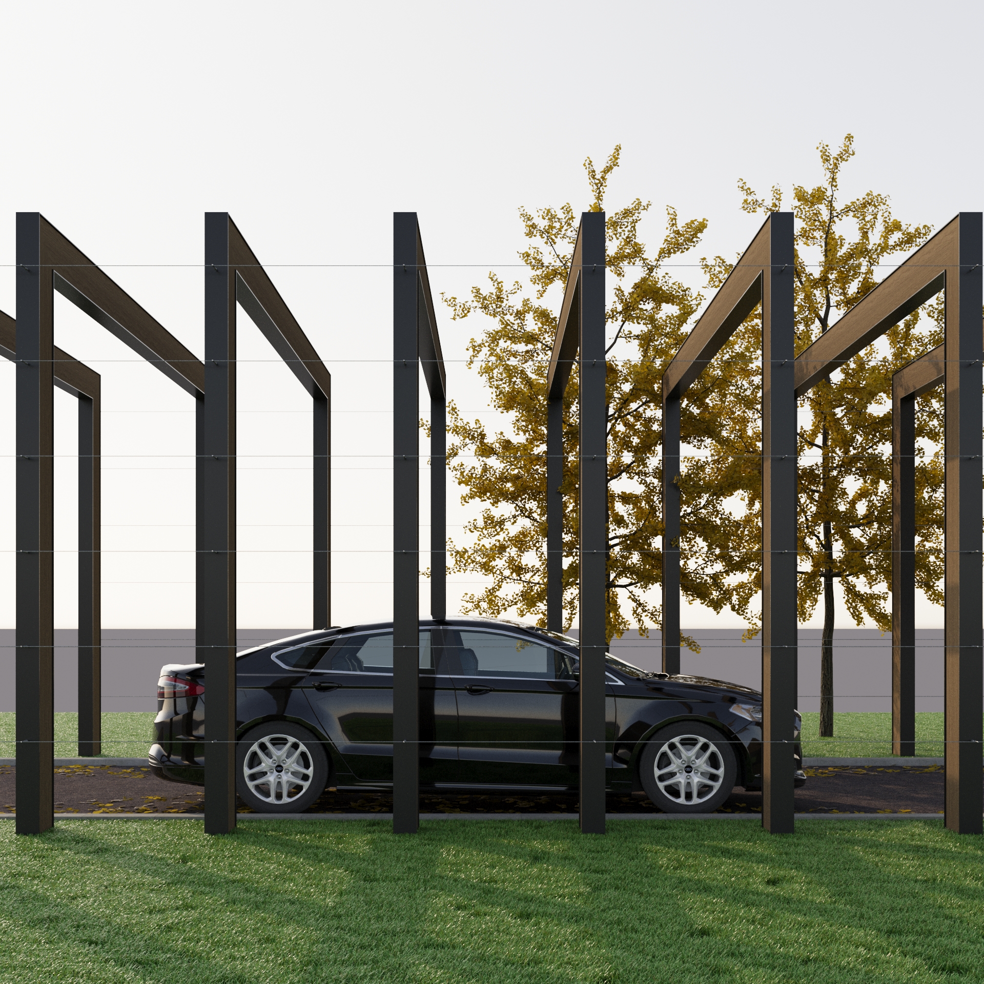 Modern landscape design modern pergola